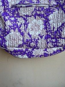 Wholesale Foldable Lightweight <b>Summer</b> Spring Hand Block Printed Boho Backpack for Women-Stylish Beach Outdoor <b>Quilted</b> Bag Zipper - Product Image 6