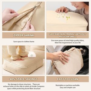 Organizzatore per Vestiti Ultra Salvaspazio a Compressione Automatica, Sacchi per Trasloco Resistenti con Cerniera per Piumoni e Soluzione di Stoccaggio per Coperte - Product Image 2