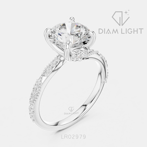 2.41CT Lab Grown Diamond 14KT White Gold Engagement Ring Round Cut Bridal Ring IGI Certified Fine Jewelry Women Gifting - Product Image 2