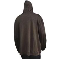 Protection EMF Unisexe Tissu en Fibre d'Argent Solide à Capuche Anti-Radiation Faraday Grande Taille Longue Double Fermeture Éclair Respirante