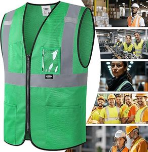 Chaleco de Trabajo de Alta Visibilidad para Hombre, Ropa de Seguridad Reflectante de Alta Calidad - Product Image 1