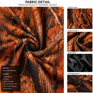 Custom Orange Camo <b>Quilted</b> Bomber <b>Jacket</b> for Men & Women Zip Up Flight <b>Jacket</b> Windproof Winter Hunting Outdoor Tactical <b>Jacket</b> - Product Image 5
