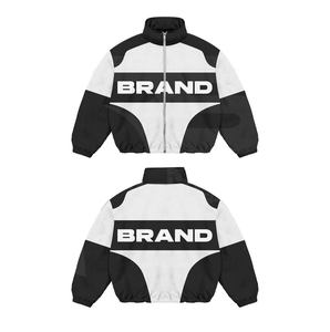 Ensemble de survêtement coupe-vent personnalisé, veste à fermeture éclair intégrale, pantalon élastique, style sportif bicolore, unisexe, vêtements d'automne pour adultes - Product Image 4