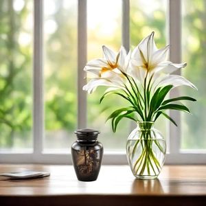 Regal Aluminum <b>Keepsake</b> Cremation Urn <b>Memorial</b> Ash Holder Featuring Artistic Secure Closure And Decorative Surface Finish - Product Image 4