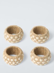 Anneaux de serviette en rotin de haute qualité, anneau de serviette en rotin tressé, anneau de serviette en rotin et jute, décoration de table à prix raisonnable - Product Image 6