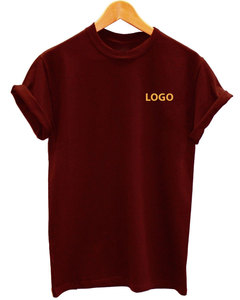 Camiseta de algodón de gran tamaño para hombre con diseños de logotipo personalizado Camiseta de cuello estampado de algodón 100% de peso pesado - Product Image 5