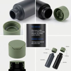 Cylindrical HDPE <b>Plastic</b> 300ml Flip <b>Cap</b> Bottle for Shampoo Conditioner Hand Soap Cosmetic Packaging Vietnam OEM Factory - Product Image 2