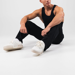 Men's wear Cotton Tank Tops Gym Exercise Fitness Sports <b>Vest</b> with Wide Shoulder Round Neck Sleeveless Shirt Casual Wear Tank To - Product Image 1
