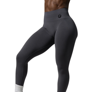 Leggings de compression sans couture gris anthracite pour femme, taille haute, extensibles, pour le sport, le fitness, le yoga, la course à pied et l'entraînement, pour toutes les occasions. - Product Image 3