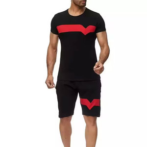2026 100% Cotton Breathable Men's Summer Casual Two-Piece Shirt Shorts <b>Set</b> Custom Printed Logo Plus Size Knee Twin <b>Sets</b> - Product Image 3