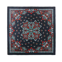 Écharpe Bandana Ethnique Carrée Imprimée Numérique en Satin 100% Coton Respirant et Écologique, Personnalisée, à Prix Abordable, Vente Chaude