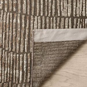 Tapis moderne de haute qualité en laine/soie noué à la main, à boucles orange, résistant aux taches, antidérapant, adapté aux animaux domestiques, pour cuisine et salon - Product Image 4