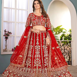 Conjunto de Lehenga Choli Étnico Indio para Mujer al por Mayor con Dupatta, Materiales Reciclados, Estilo Tradicional, para Bodas y Fiestas, Gujarati - Product Image 1