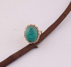 Natural Turquoise <b>Ring</b> 925 Sterling Silver Vintage Style Genuine Blue Gemstone <b>Ring</b> for Women Handcrafted <b>Boho</b> Ethnic Jewelry - Product Image 1