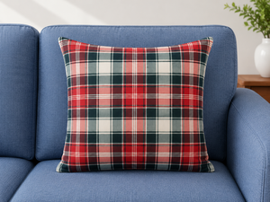 <b>100</b>% <b>Polyester</b> <b>Yarn</b> Dyed Plaid Cushion Cover | Premium Tartan Decorative Throw Pillow Cover for Sofa, Bed & Home Decor - Product Image 3