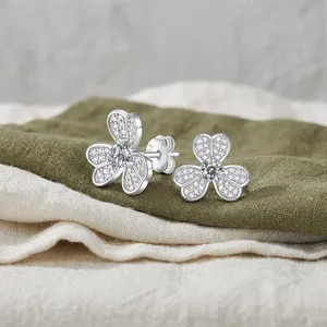 Classic White Gold Diamond <b>Stud</b> <b>Earrings</b> Round Brilliant Cut Natural D Color IGI Certified Women's Everyday Wear Ramdut Ear 0068 - Product Image 4