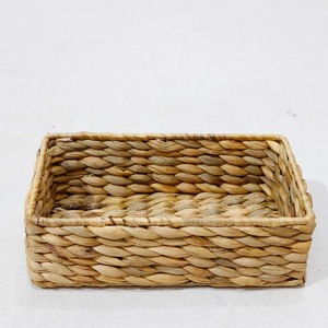 <b>Shelf</b> Organizer Wicker Guest Towel Tray Water Hyacinth Napkin <b>Basket</b> Minimalist Multifunction 1-2L Capacity Bathroom Table - Product Image 3