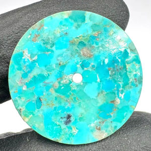 Cadran de montre en pierre turquoise, cadran de montre automatique, 28,50 mm, épaisseur 1 mm, disque rond en pierre précieuse - Product Image 1