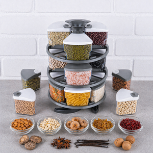 360° Rotating Spice <b>Rack</b> <b>Kitchen</b> Organizer with 12 Glass Seasoning Jars Multi-Functional Spice Storage Container Stand - Product Image 1