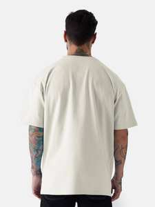 T-shirt Homme Beige Clair Coupe Droite 100% Coton Écologique Respirant Streetwear Décontracté Ample Manches Courtes Vierge Logo Personnalisé - Product Image 2