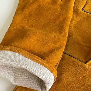 High Quality Golden Yellow Men's Argon Arc Welding <b>Gloves</b> High Temperature Resistant Safety Work <b>Gloves</b> for Men Anti-scalding - Product Image 3