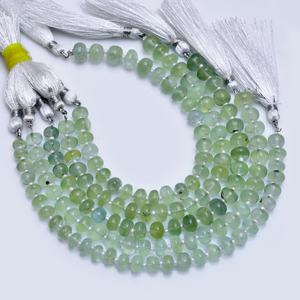 Natural Prehnite Smooth Rondelle Gemstone Beads 7-8MM Green <b>Stone</b> Loose Beads For Jewelry Making Wholesale Bulk Gemstone Beads - Product Image 5