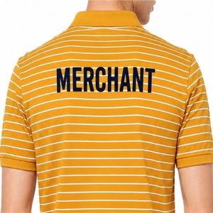 เสื้อโปโลชายลายทาง คอปกแบบริบ เสื้อโปโลลายทางคลาสสิกสำหรับใส่ลำลองทุกวัน สวมใส่สบาย ทรงปกติ - Product Image 6