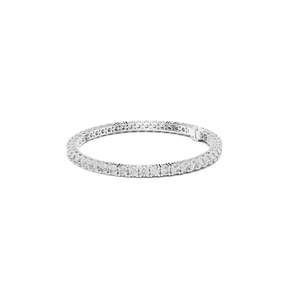 Trendy Design 14k White Gold Moissanite Diamond Bracelet with Amazing Designing Stones for Romantic <b>Gifts</b> for Export Price - Product Image 1