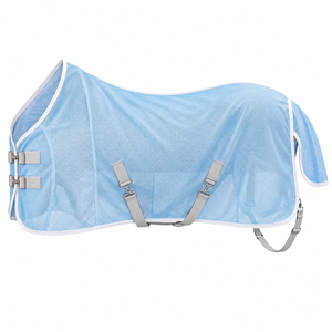 Couverture de cheval ventilée pour l'été, couverture d'extérieur légère et imperméable avec 2 sangles de fixation, coque en maille, toutes saisons, lavable en machine - Product Image 3