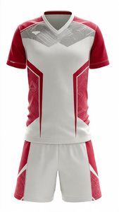 Customize Sublimation Football Uniforms Team Wear Volleyball Uniforms V-Neck Football Jersey <b>Shorts</b> Set Unisex - Product Image 2