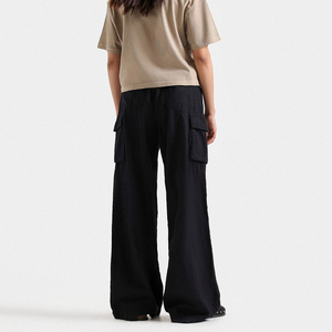 Pantalones de Mujer de Cintura Alta Elástica, Forro Polar Suave, Corte Bootcut, Estilo Casual Hip Hop, Servicio OEM Personalizado, Transpirables para Verano - Product Image 5