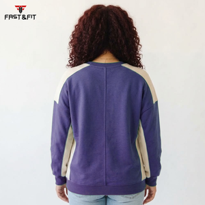 Sudadera de Mujer Personalizada con Diseño Impreso en Toda la Superficie, 100% Algodón Felpa, Transpirable, Resistente al Viento, para Otoño, con Logotipo Personalizado, Colores Sólidos - Product Image 2