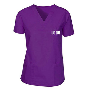 High Quality Women Hospital <b>Scrubs</b> Uniforms <b>Set</b> Customized Size Half Sleeve Medical Cotton Polyester Spandex Women <b>Scrub</b> <b>Sets</b> - Product Image 5