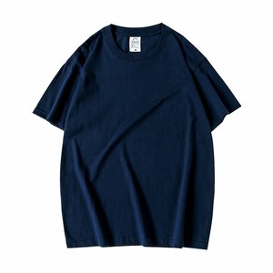 Camiseta de Manga Corta para Hombre, Cuello Redondo, Corte Regular, Algodón Jersey, Color Azul Marino Sólido, Talla Personalizada, Logotipo OEM ODM, Venta al Por Mayor - Product Image 1