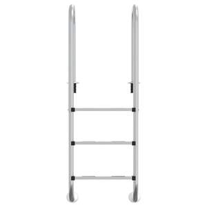 Échelle de piscine en acier inoxydable 304 argenté 21,3x15,0x62,2 pouces - Product Image 3