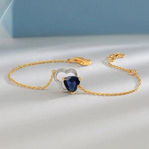 <b>Floating</b> Oval Center Diamond Slim Bangle with Sculpted Open <b>Frame</b> Design - Product Image 3