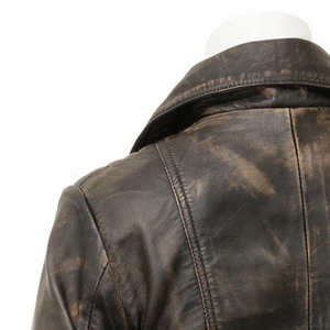 Nouvelles arrivées : vestes en cuir véritable personnalisées pour femmes, automne, satin, prix bas, dernière mode, en gros. - Product Image 5