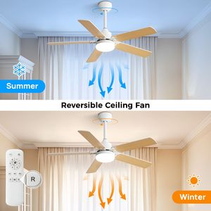 Ventilatore da Soffitto LED a Risparmio Energetico da 42 Pollici con 5 Pale, Motore DC Reversibile Silenzioso, Telecomando e Luce LED - Product Image 5