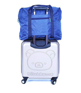 Bolsa de viaje plegable, bolsa de lona ligera, bolsa deportiva para gimnasio, equipaje de fin de semana, bolsa de mano azul marino para viajes en avión. - Product Image 6