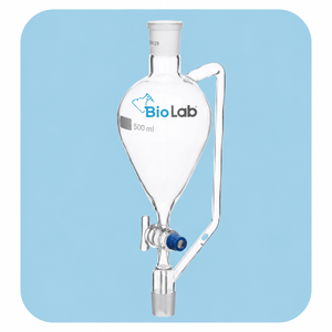 Embudo de igualación de presión de PTFE, embudo de presión con aguja, embudo de vidrio en forma de pera, tubo de orificio estrecho - Product Image 1