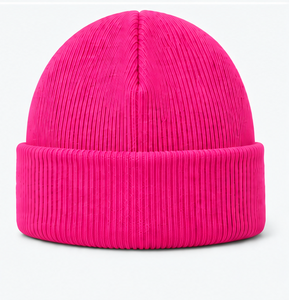 Bonnets tricotés décontractés d'automne, bonnets chauds d'hiver à revers avec logo personnalisé pour hommes, femmes et enfants, toques côtelées unies brodées - Product Image 4