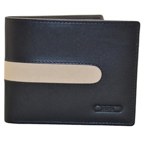 ISIRO <b>Men's</b> <b>Black</b> Genuine Leather Bifold <b>Wallet</b> Slim Fold Design Minimalist Panelled Style Daily Use - Product Image 4