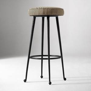 Taburete Metálico Contemporáneo con Acabado Elegante en Polvo, Asiento Cómodo para Comedor, Cocina y Cafetería - Product Image 1