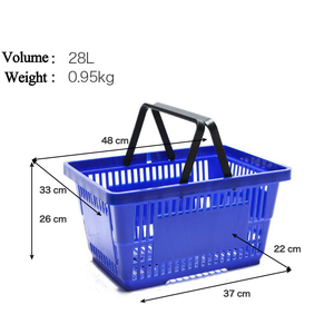 Custom Wheeled Shopping <b>Baskets</b> for Supermarket <b>Plastic</b> Retail Stores Shopping <b>Basket</b> Factory Wholesale Portable - Product Image 4