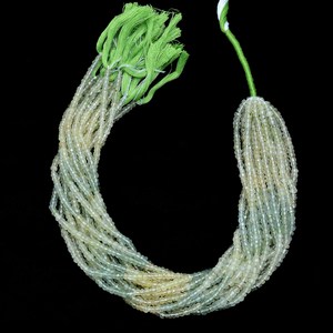 Cuentas facetadas de prehnita AAA de 4mm-5mm, prehnita verde natural, piedra semipreciosa, cuentas sueltas cortadas a mano para la fabricación de joyería. - Product Image 2