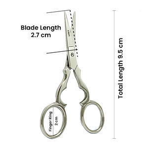 Tijeras Multiusos de Acero Inoxidable Afilado de 9.5cm con Mango Mediano para Diestros, para Peluquería, Costura, Manualidades y Proyectos de Arte DIY - Product Image 1