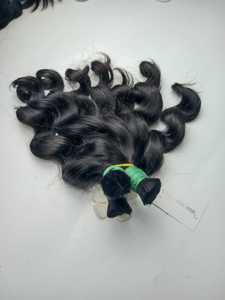 Cabello vietnamita de doble estirado de Grado Superior Cabello ondulado natural de un solo donante crudo de la mejor calidad para trenzar Super doble estirado - Product Image 6