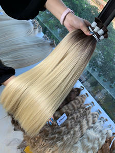 ผมต่อเวียดนามแท้แบบธรรมชาติ ราคาโรงงาน จัดเรียงเกล็ดผมอย่างสมบูรณ์แบบ สีออมเบรบลอนด์ - Product Image 5