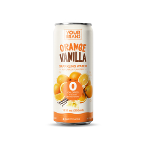 Agua con Gas de Naranja y Vainilla de Marca Propia 355ml, Bebida al por Mayor en Botella - Product Image 1