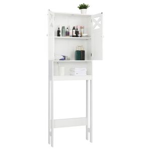 Mobile Bagno Moderno in Legno Massello con Doppia Anta e Design Salvaspazio - Product Image 3